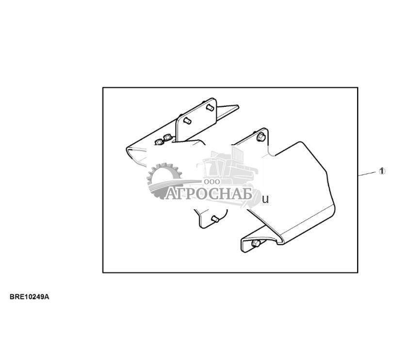 Комплект для самостоятельной установки, щиток для защиты от мусора, широкая гусеница (для скрепера) - ST849053 874.jpg
